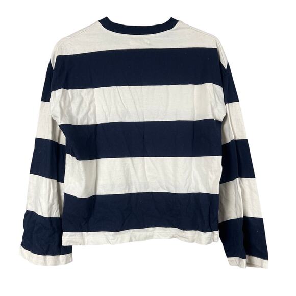 Madewell Blue & White Striped Flare Sleeved Top Size S - Picture 4 of 7